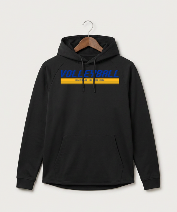 Hayfield High School Volleyball (Girls) - Black Hoodie - Full Front