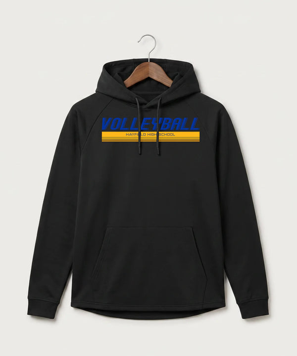 Hayfield High School Volleyball (Girls) - Black Hoodie - Full Front