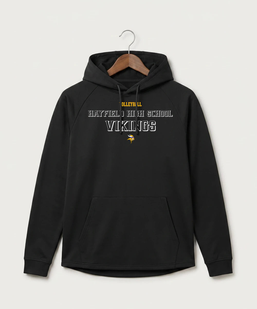 Hayfield High School Volleyball (Girls) - Black Hoodie - Full Front