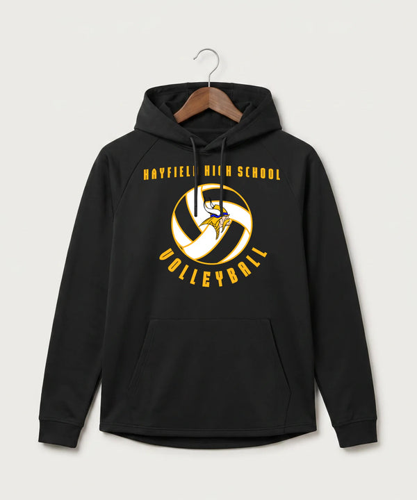 Hayfield High School Volleyball (Girls) - Black Hoodie - Full Front