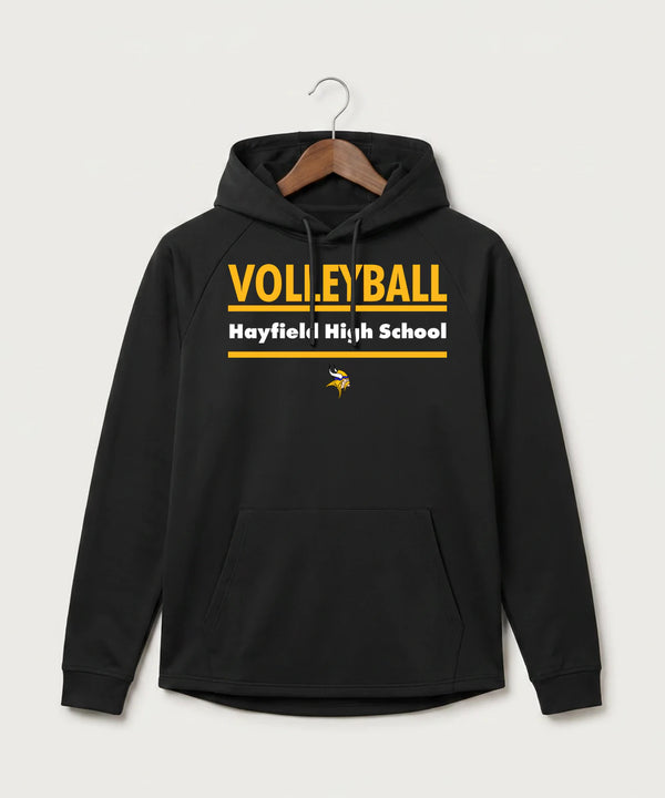 Hayfield High School Volleyball (Girls) - Black Hoodie - Full Front