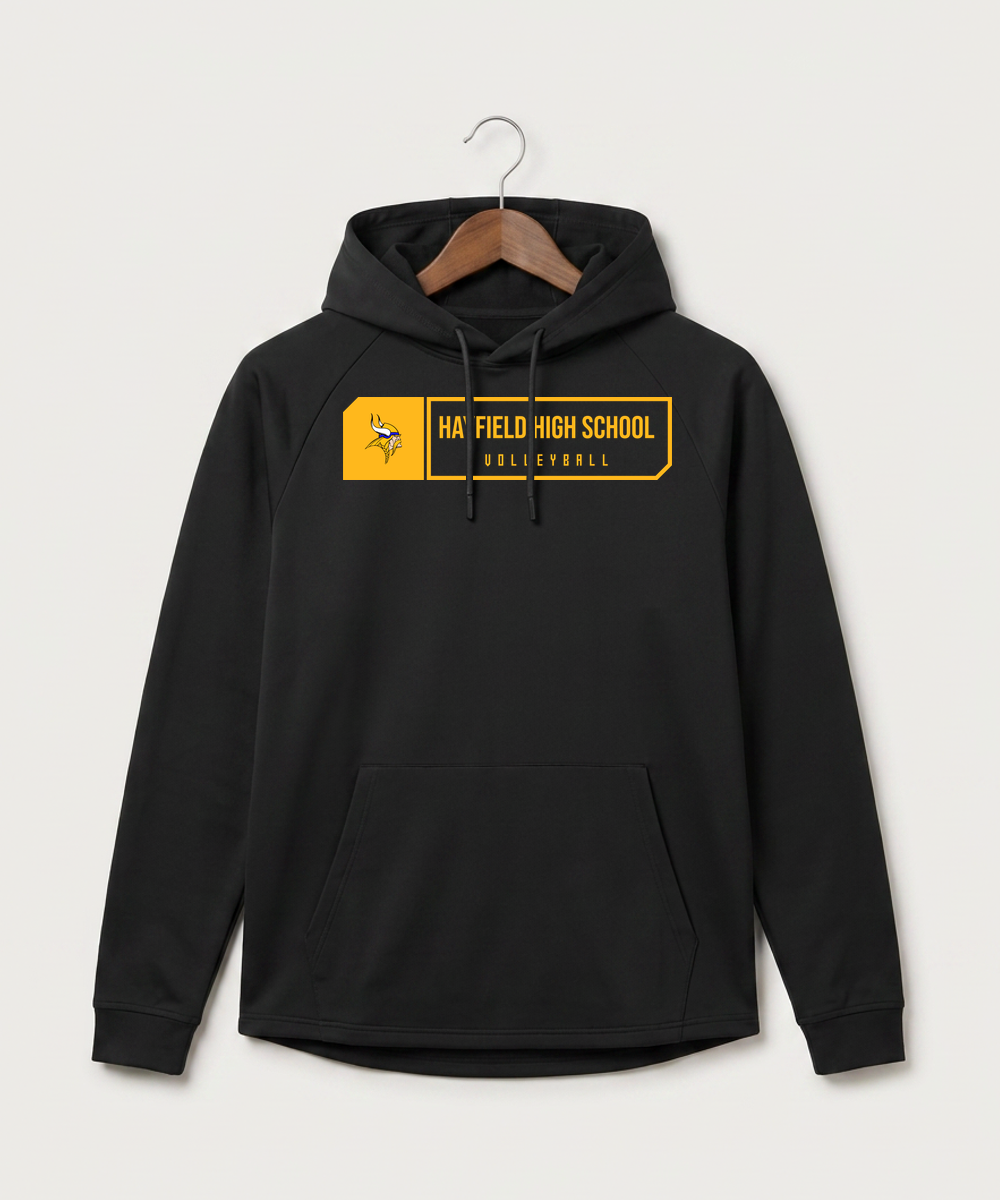 Hayfield High School Volleyball (Girls) - Black Hoodie - Full Front