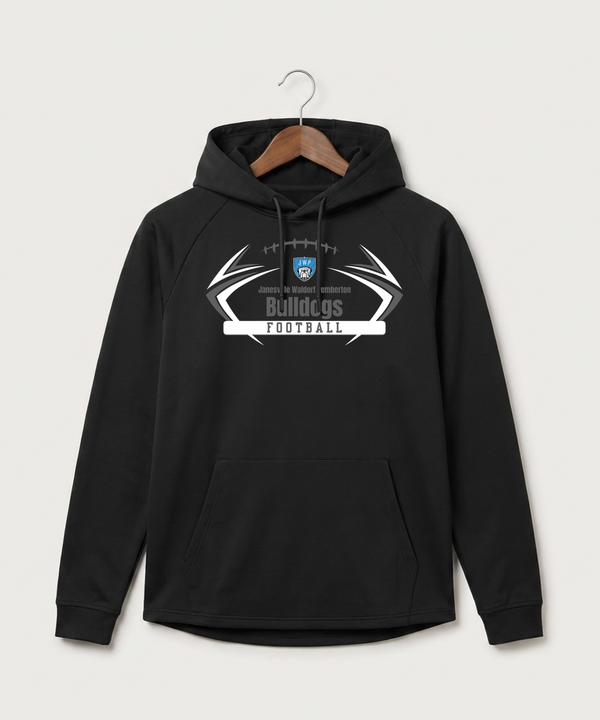 Janesville Waldorf Pemberton Football (Boys) - Black Hoodie - Full Front