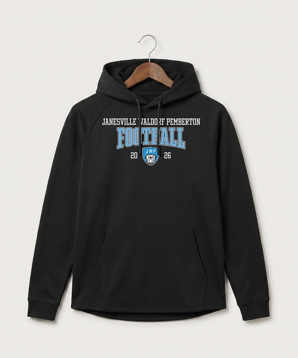 Janesville Waldorf Pemberton Football (Boys) - Black Hoodie - Full Front