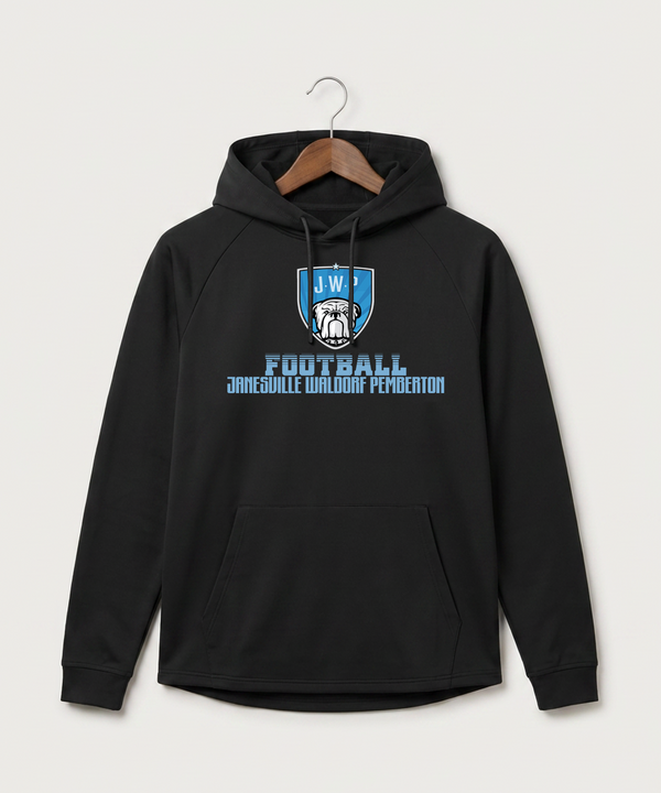 Janesville Waldorf Pemberton Football (Boys) - Black Hoodie - Full Front