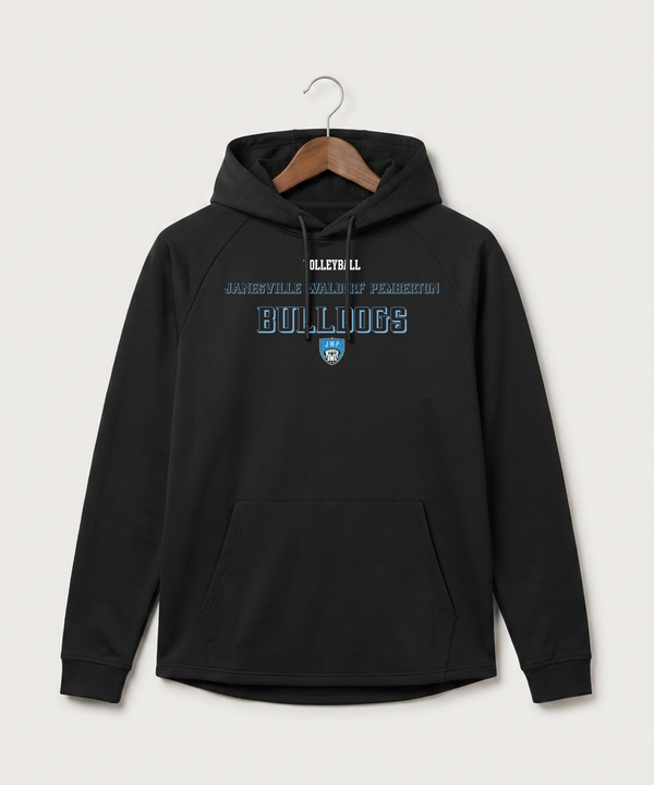 Janesville Waldorf Pemberton Volleyball (Girls) - Black Hoodie - Full Front