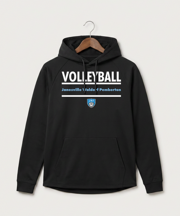 Janesville Waldorf Pemberton Volleyball (Girls) - Black Hoodie - Full Front