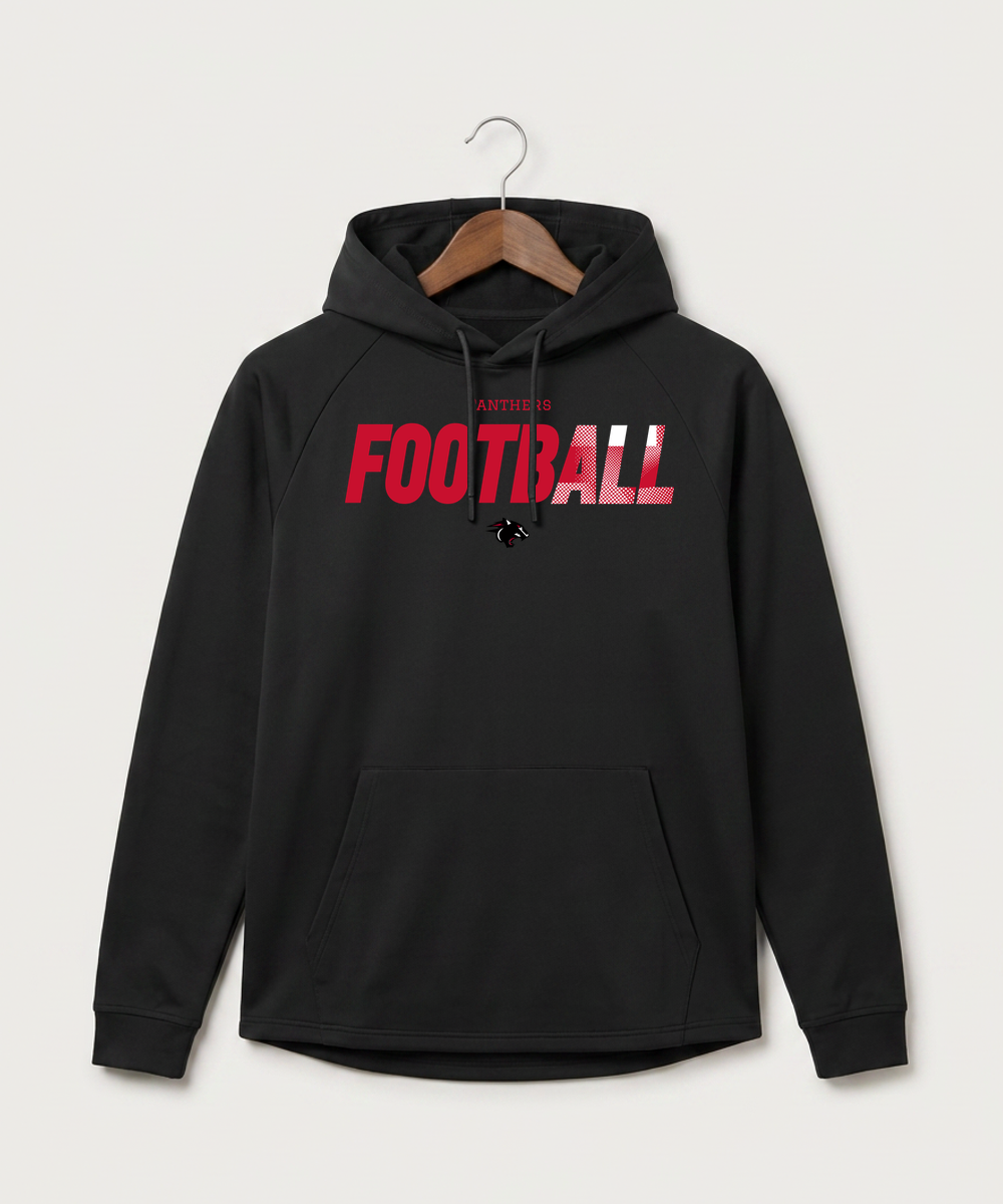 Nrheg Panthers High School Football (Boys) - Black Hoodie - Full Front