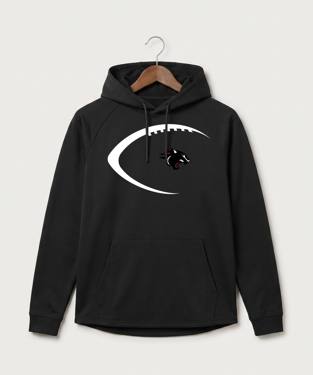 Nrheg Panthers High School Football (Boys) - Black Hoodie - Full Front