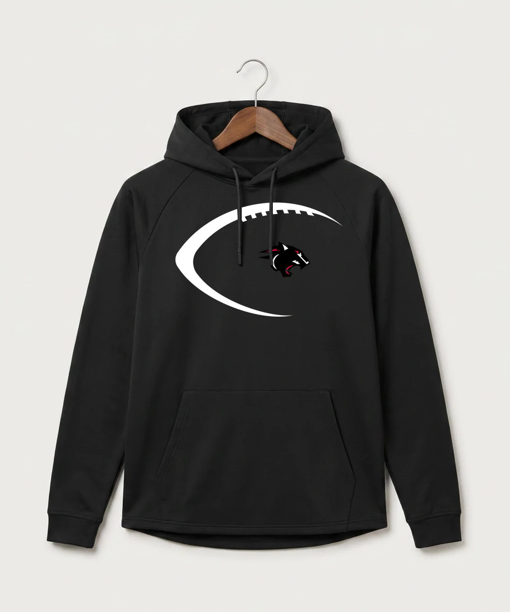 Nrheg Panthers High School Football (Boys) - Black Hoodie - Full Front