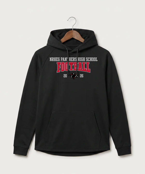 Nrheg Panthers High School Football (Boys) - Black Hoodie - Full Front