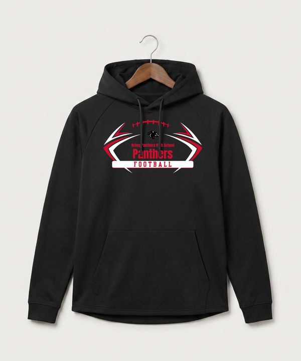 Nrheg Panthers High School Football (Boys) - Black Hoodie - Full Front