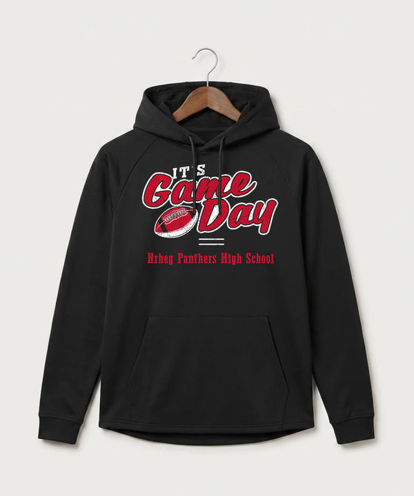 Nrheg Panthers High School Football (Boys) - Black Hoodie - Full Front