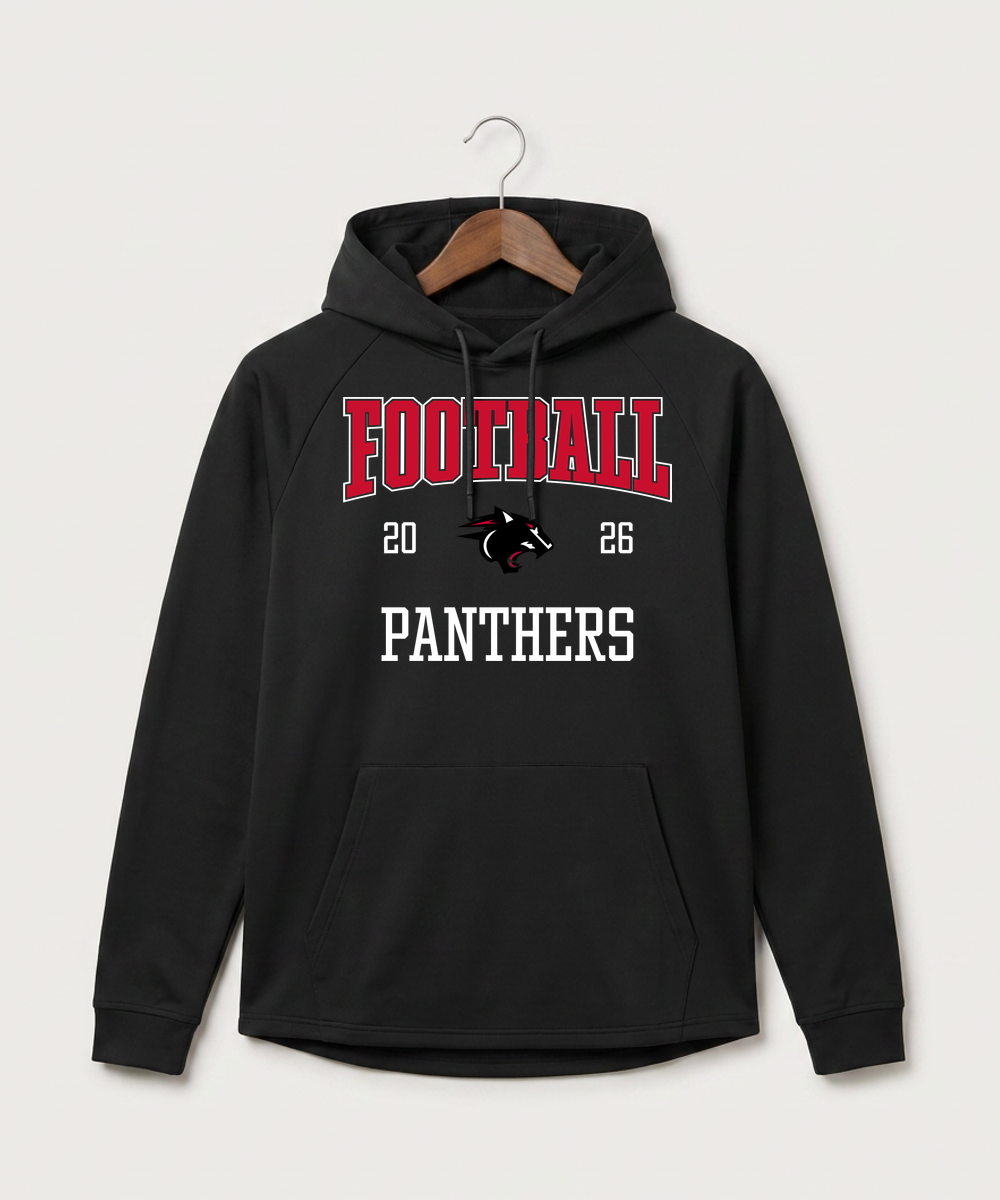 Nrheg Panthers High School Football (Boys) - Black Hoodie - Full Front
