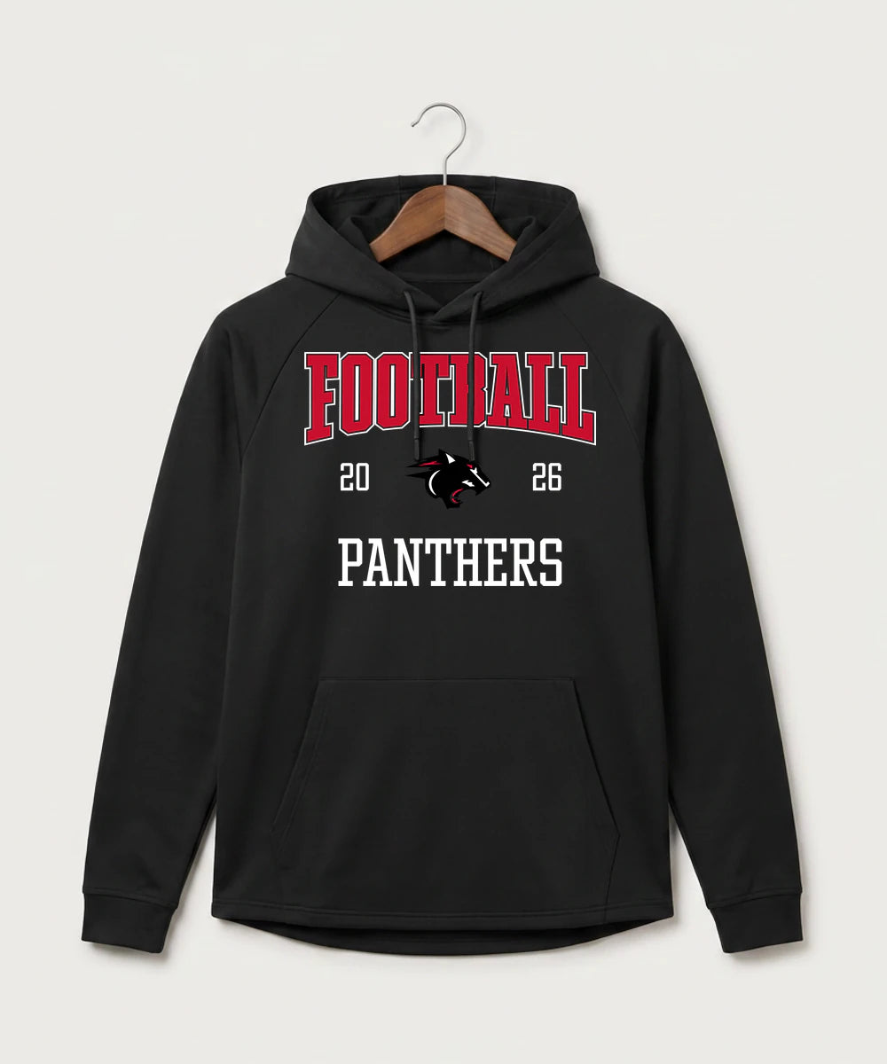 Nrheg Panthers High School Football (Boys) - Black Hoodie - Full Front