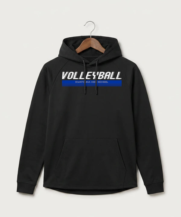 Owatonna High School Volleyball (Girls) - Black Hoodie - Full Front