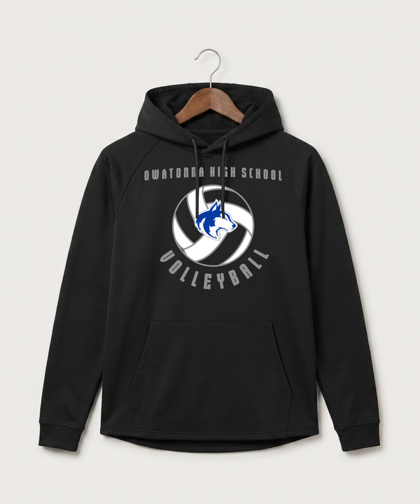 Owatonna High School Volleyball (Girls) - Black Hoodie - Full Front