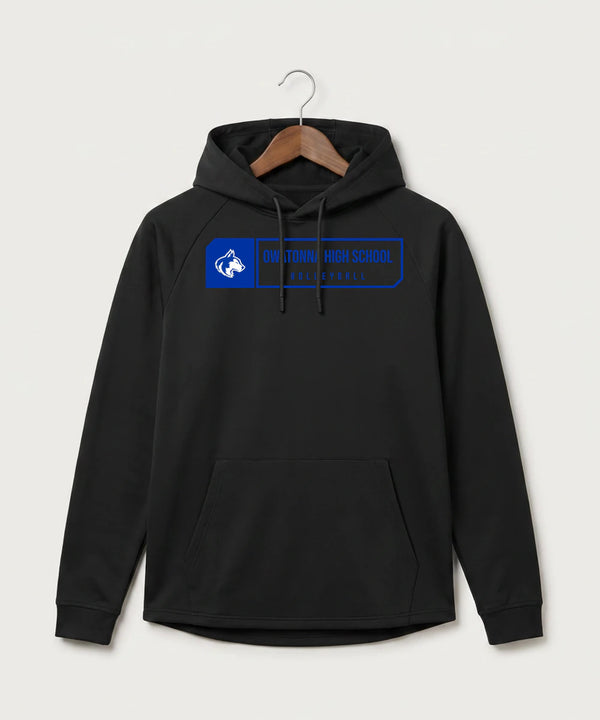 Owatonna High School Volleyball (Girls) - Black Hoodie - Full Front