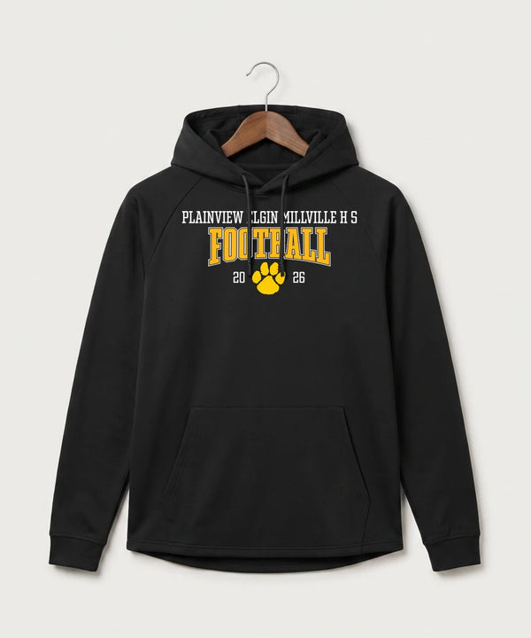Plainview Elgin Millville H S Football (Boys) - Black Hoodie - Full Front