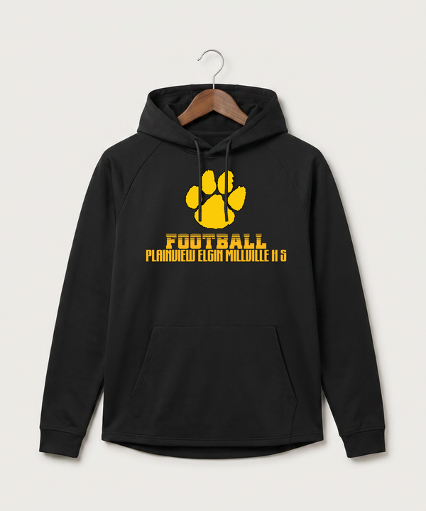 Plainview Elgin Millville H S Football (Boys) - Black Hoodie - Full Front