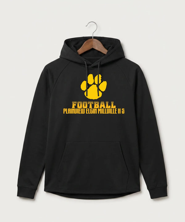 Plainview Elgin Millville H S Football (Boys) - Black Hoodie - Full Front
