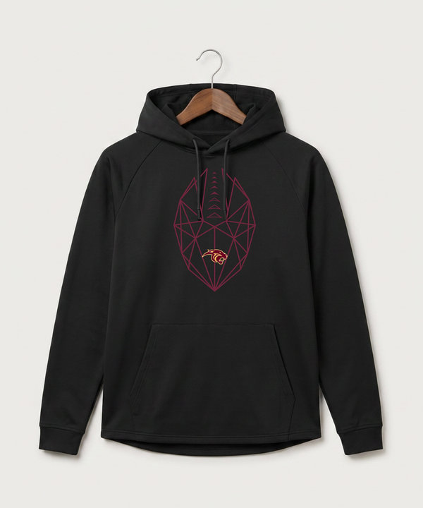 Pine Island High School Football (Boys) - Black Hoodie - Full Front