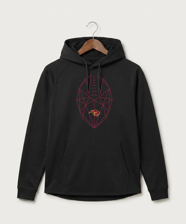 Pine Island High School Football (Boys) - Black Hoodie - Full Front