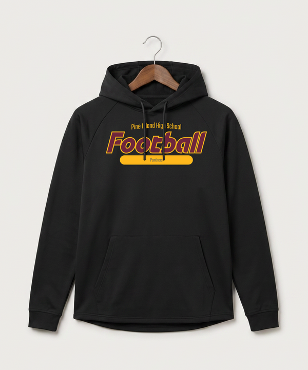 Pine Island High School Football (Boys) - Black Hoodie - Full Front