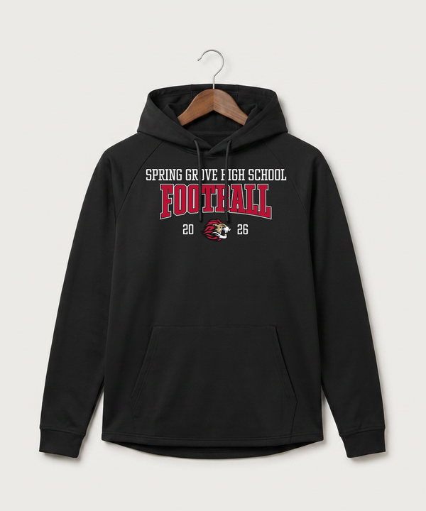 Spring Grove High School Football (Boys) - Black Hoodie - Full Front