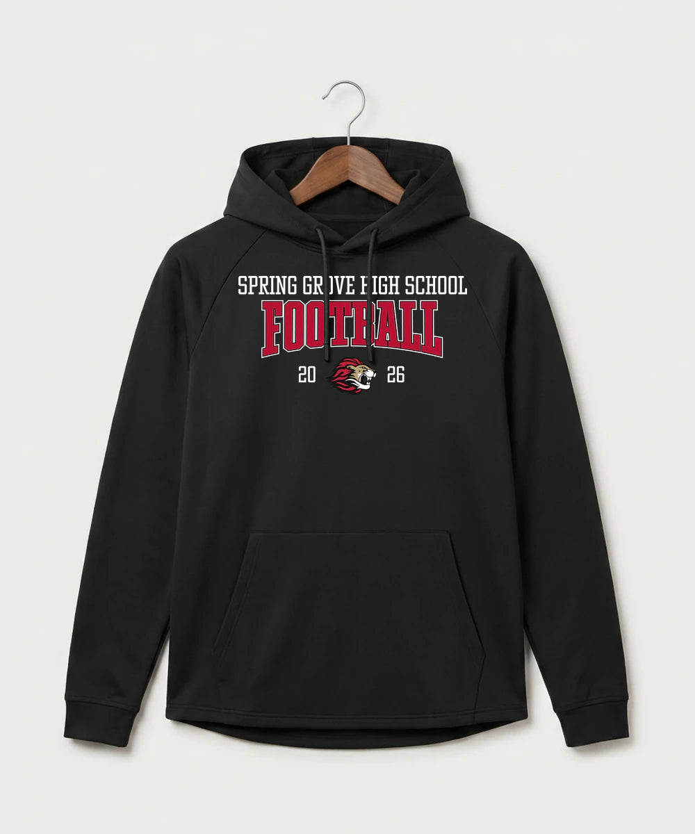Spring Grove High School Football (Boys) - Black Hoodie - Full Front