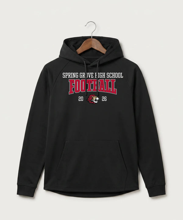 Spring Grove High School Football (Boys) - Black Hoodie - Full Front