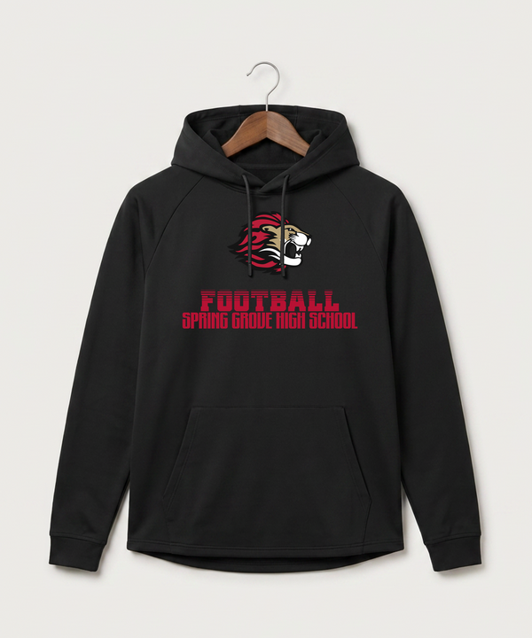 Spring Grove High School Football (Boys) - Black Hoodie - Full Front