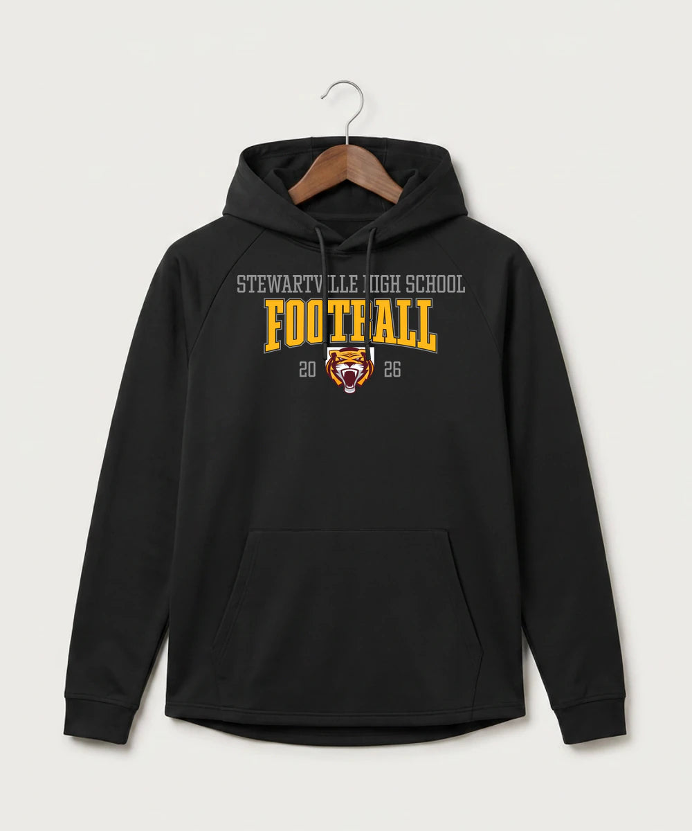 Stewartville High School Football (Boys) - Black Hoodie - Full Front