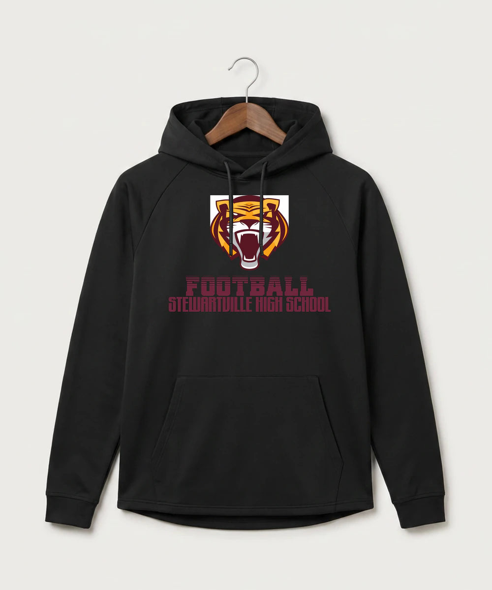 Stewartville High School Football (Boys) - Black Hoodie - Full Front