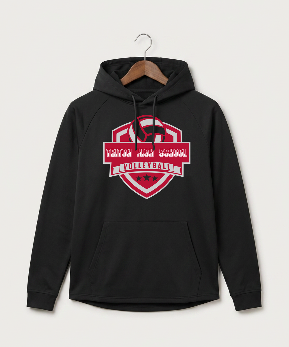 Triton High School Volleyball (Girls) - Black Hoodie - Full Front