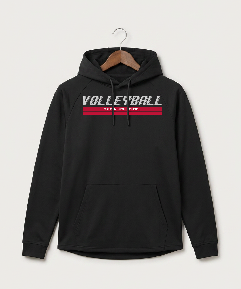 Triton High School Volleyball (Girls) - Black Hoodie - Full Front