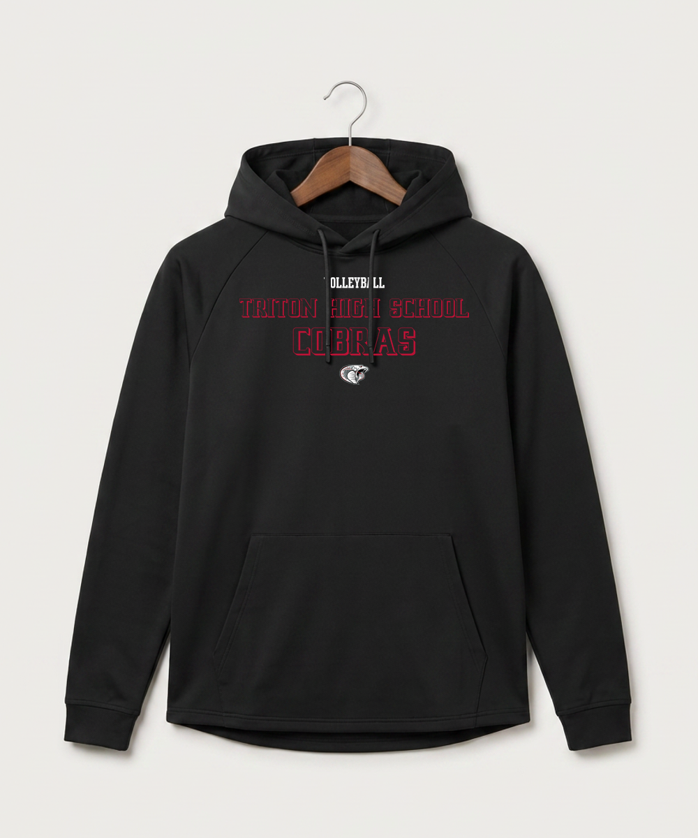 Triton High School Volleyball (Girls) - Black Hoodie - Full Front