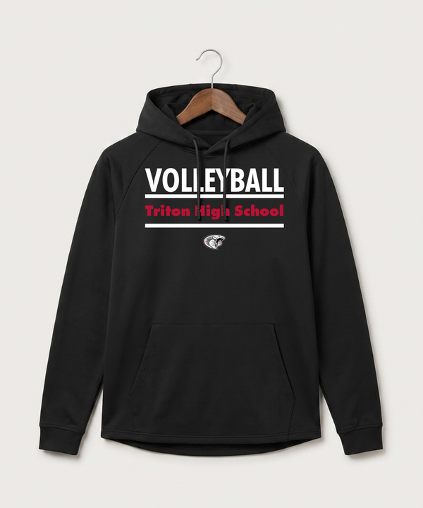 Triton High School Volleyball (Girls) - Black Hoodie - Full Front