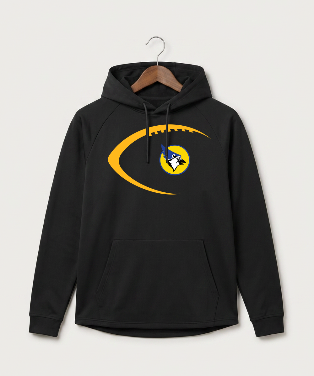 Waseca High School Football (Boys) - Black Hoodie - Full Front