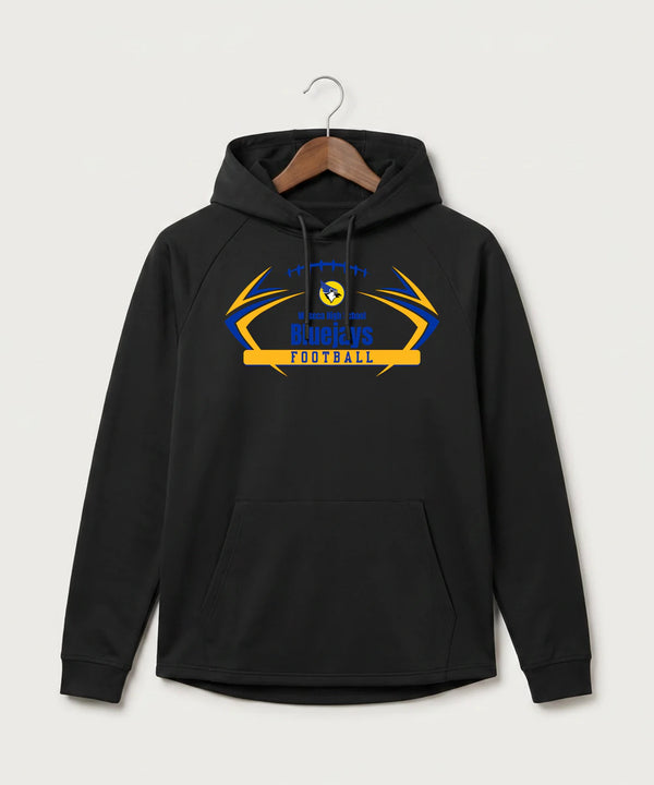 Waseca High School Football (Boys) - Black Hoodie - Full Front