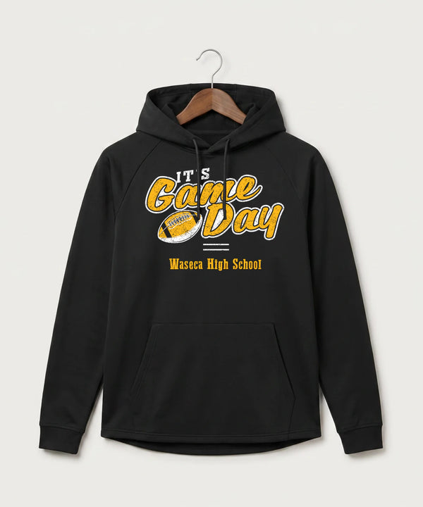 Waseca High School Football (Boys) - Black Hoodie - Full Front
