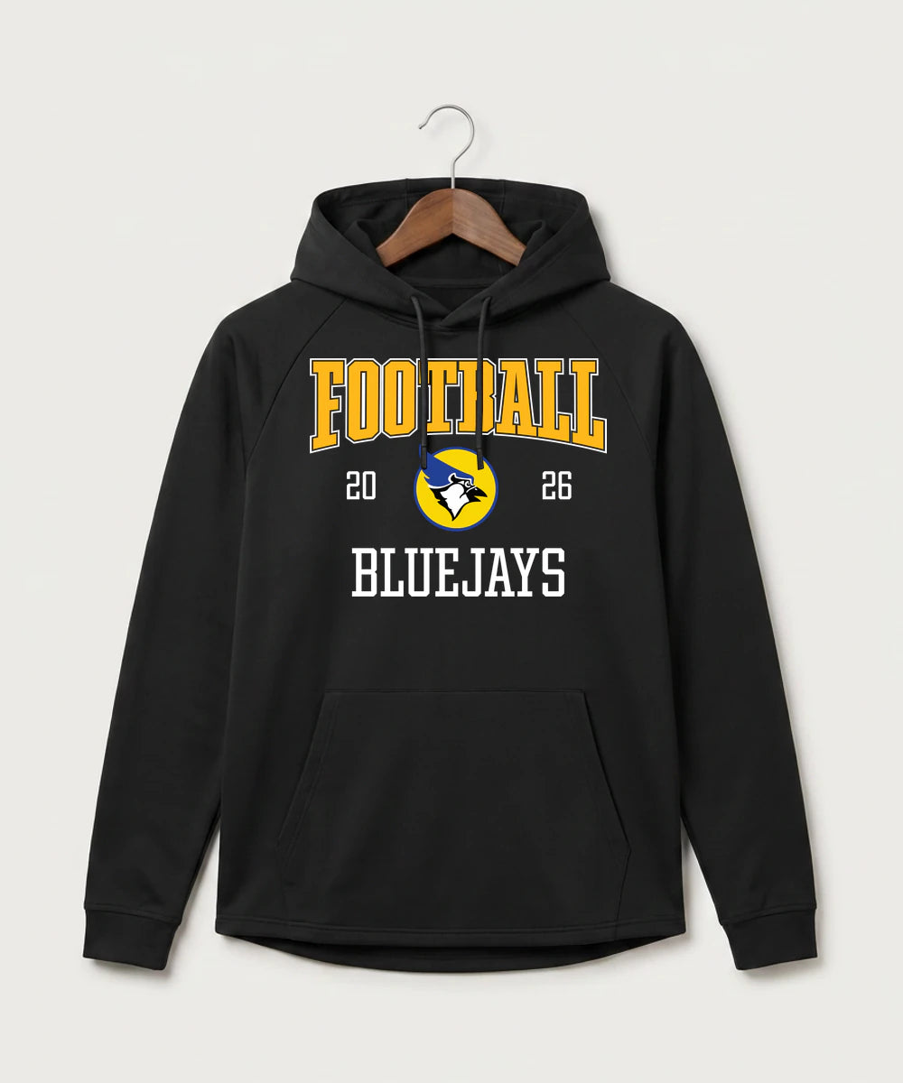 Waseca High School Football (Boys) - Black Hoodie - Full Front