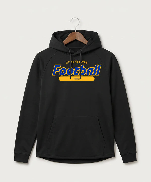 Waseca High School Football (Boys) - Black Hoodie - Full Front