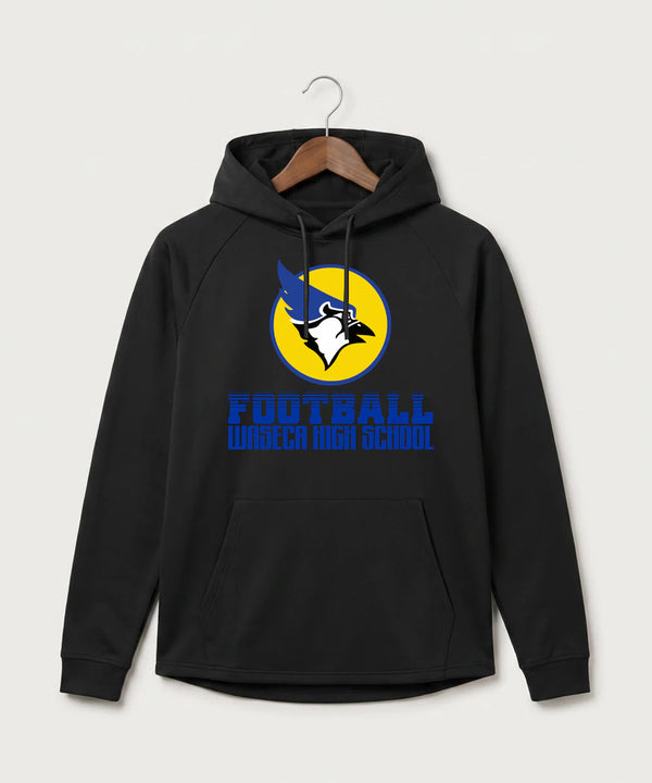 Waseca High School Football (Boys) - Black Hoodie - Full Front