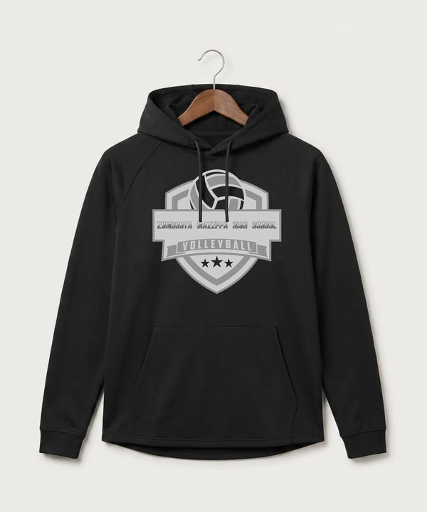 Zumbrota Mazeppa High School Volleyball (Girls) - Black Hoodie - Full Front