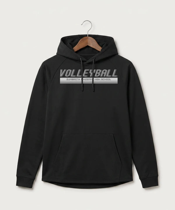 Zumbrota Mazeppa High School Volleyball (Girls) - Black Hoodie - Full Front