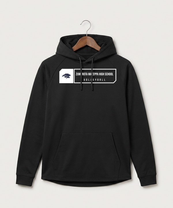 Zumbrota Mazeppa High School Volleyball (Girls) - Black Hoodie - Full Front