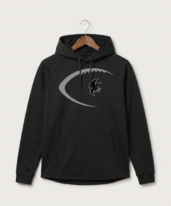 Alden-Conger-Glenville Emmons High School Football (Boys) - Black Hoodie - Full Front