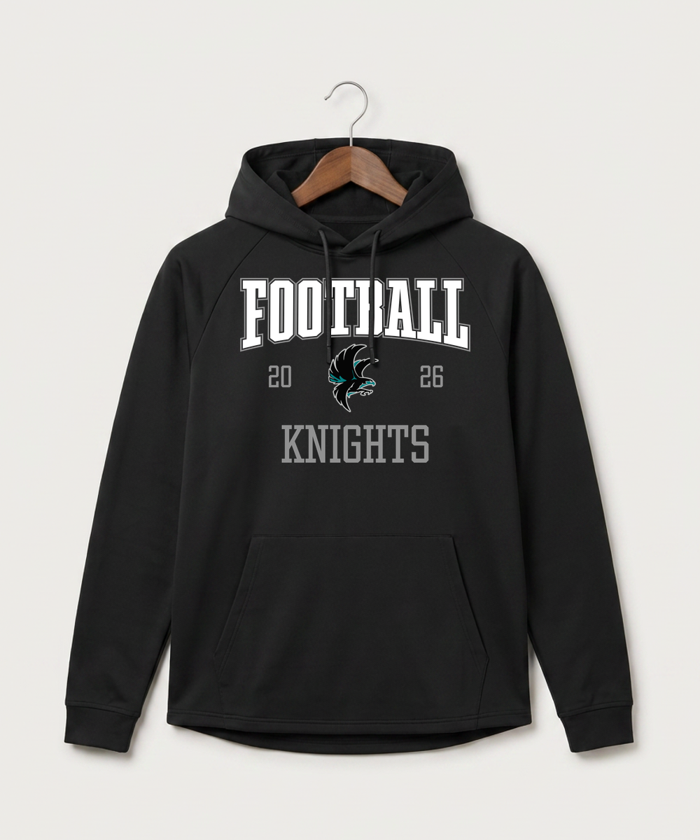 Alden-Conger-Glenville Emmons High School Football (Boys) - Black Hoodie - Full Front