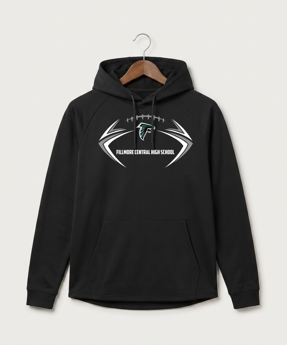Fillmore Central High School Football (Boys) - Black Hoodie - Full Front